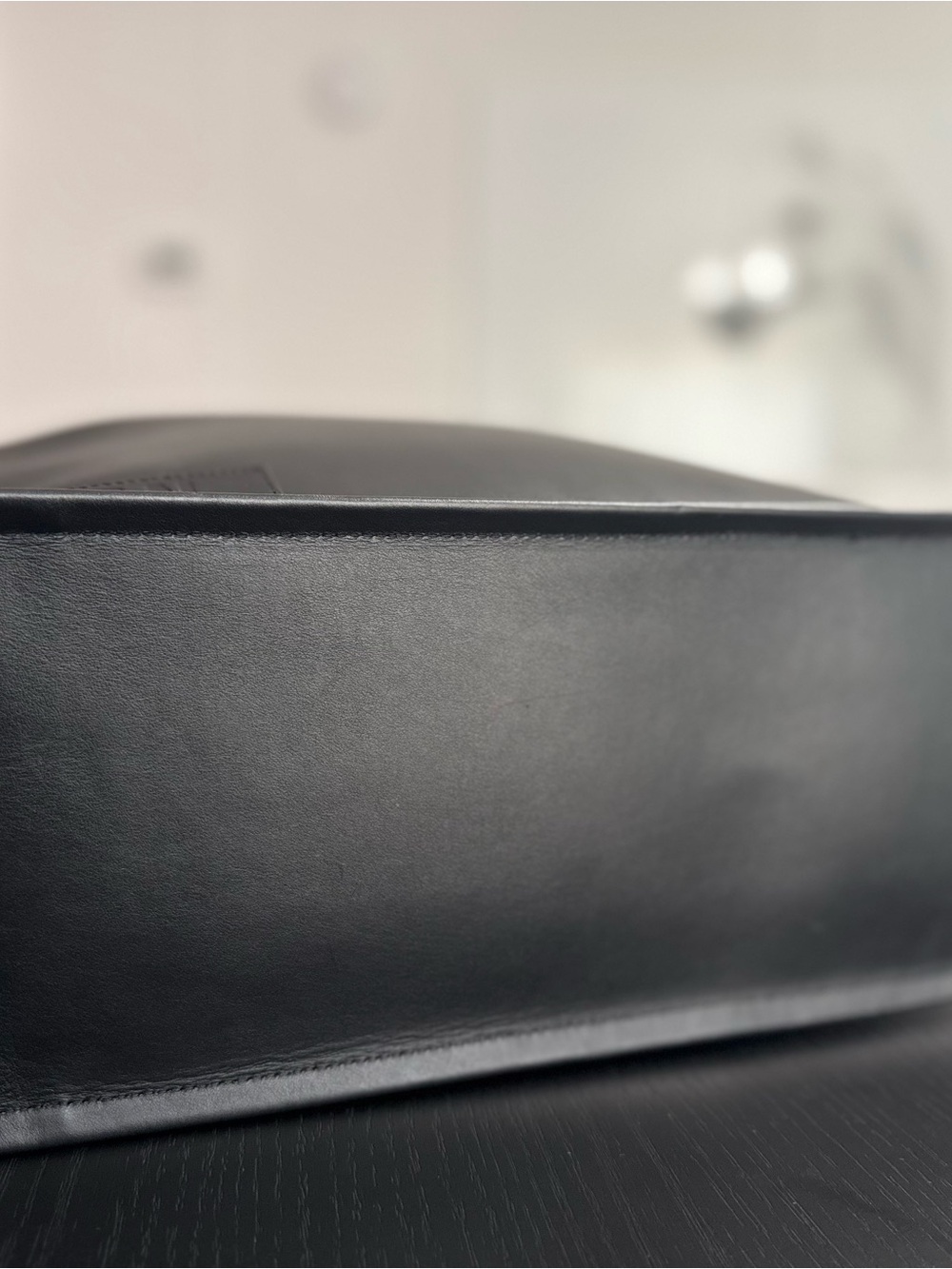 EUC Sandro Black leather book tote large - Picture 7 of 9